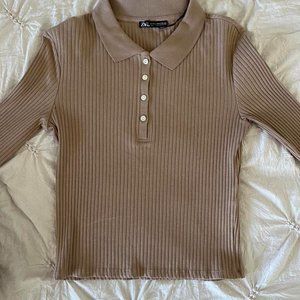 SOLD! Zara Collared Button Down Top